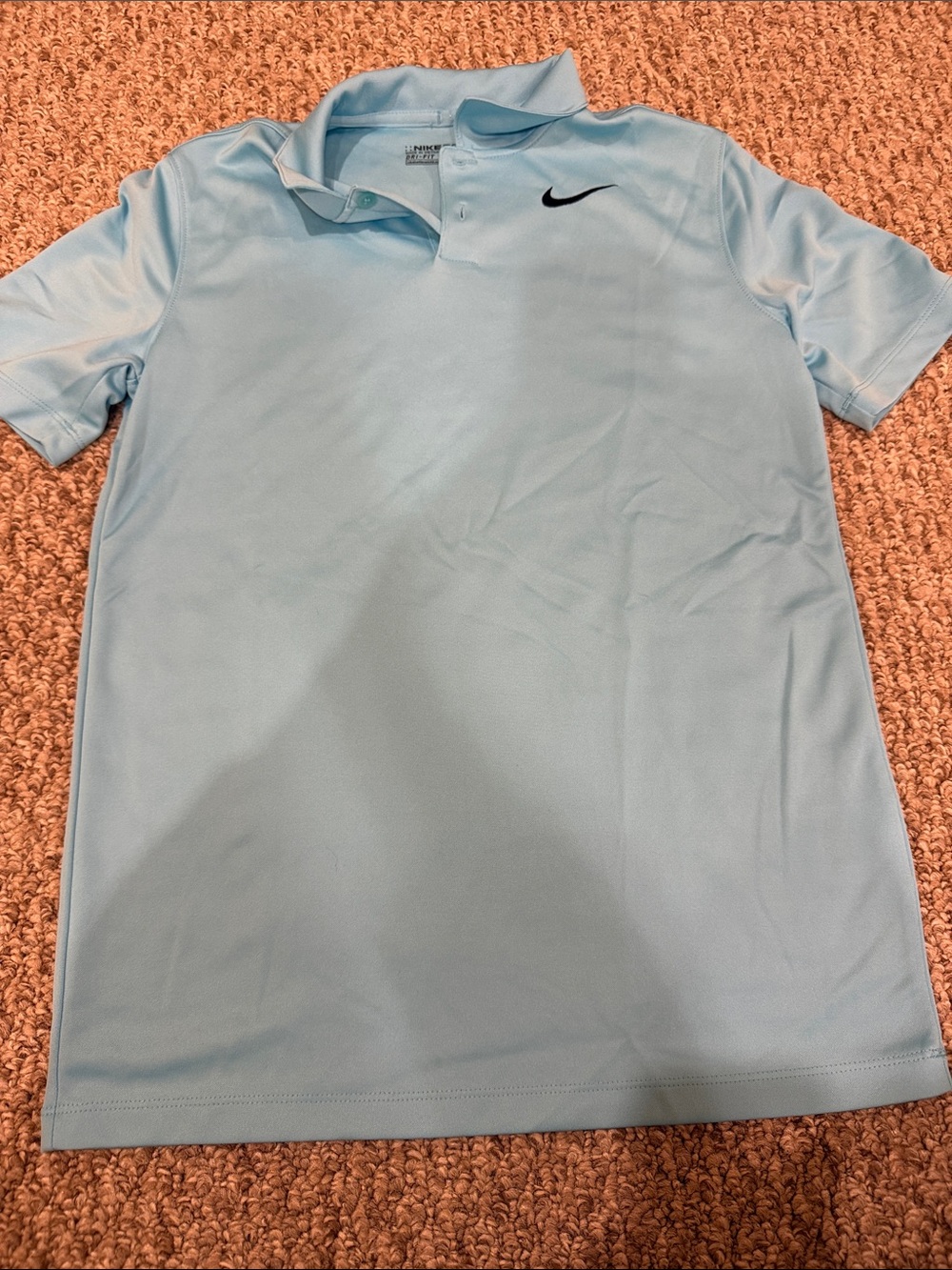 Nike Light Blue Polo with Black Swoosh
